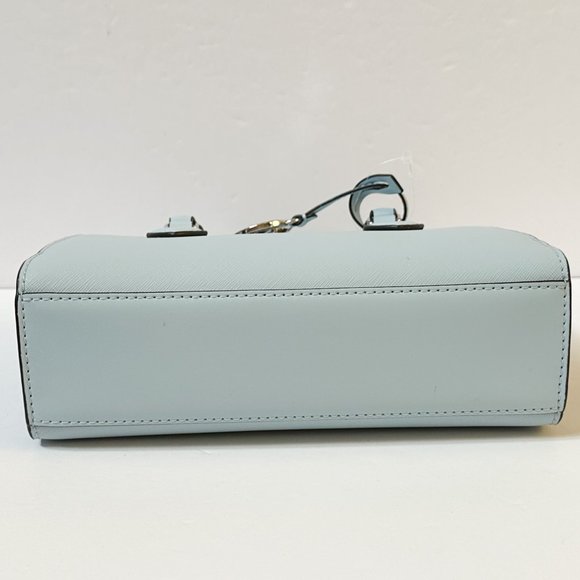 Michael Kors Sheila Small Satchel Shoulder Crossbody Bag Vista Blue - Picture 8 of 13